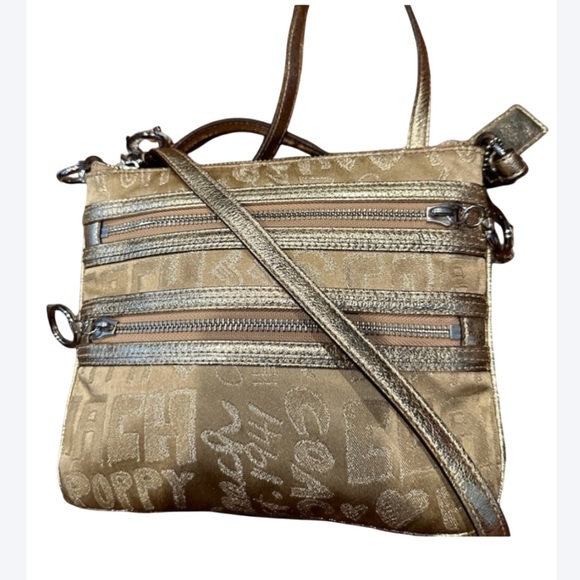 Coach Poppy NWT Bag Gold Metallic Lurex Crossbody Y2K Coach Poppy - Picture 3 of 17
